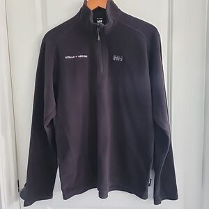 Helly Hansen Quarter Zip Pullover Fleece Mens L Stella Artois Mock Neck Polartec